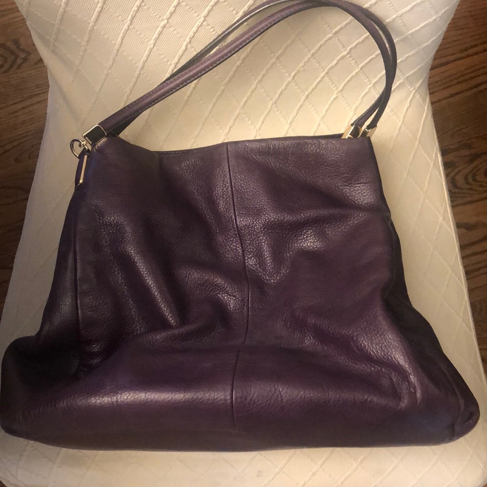 Coach purple leather purse